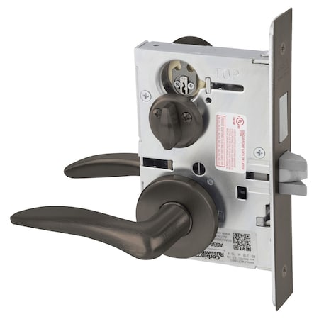 Corbin Russwin Privacy, Bedroom or Bathroom Mortise Lock, DS Lever, A Rose, Oil Rubbed Bronze ML2030 DSA 613 LH